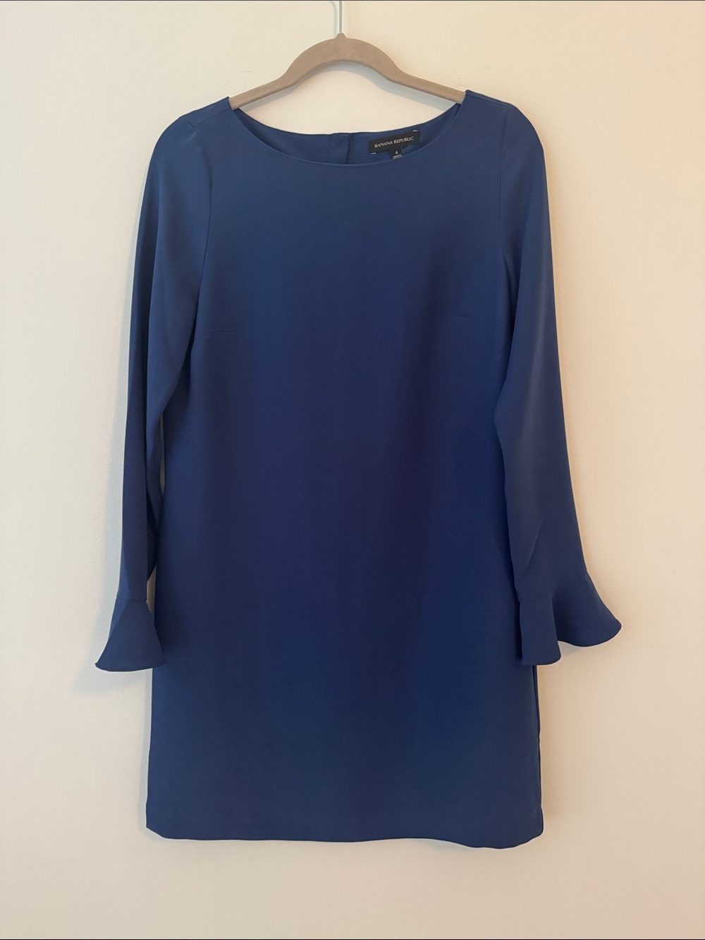 Banana Republic Royal Blue/Navy Long-Sleeve Shift Dress